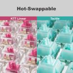 Ducky OK-M - 75% Wireless Mechanical Gaming Keyboard : Gasket-Mount Design, Hot-Swappable Switches, Five-Layer Acoustic Dampening, RGB, USB-C, 2.4Ghz, Bluetooth, Wine Red Switch