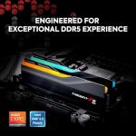 G.SKILL Trident Z5 RGB Series DDR5 RAM (Intel XMP 3.0 & AMD Expo) 32GB (2x16GB) 6000MT/s CL36-36-36-96 1.35V Desktop Computer Memory U-DIMM - Matte Black (F5-6000J3636F16GA2-TZ5RK)