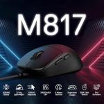 Redragon M817 Wired Gaming Mouse, 24000 DPI Optical Mice with 5 Programmable Buttons & Ergonomic Design, 37G Ultra Lightweight, Software Supports DIY Keybinds, Black