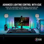 Corsair MM700 RGB Extended 3XL Cloth Gaming Mouse Pad/Desk Mat - Massive 1,220mm x 610mm (48” x 24”) Cloth Surface, 360° Three-Zone RGB Lighting, Two USB Ports - Black