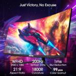 New! Sceptre Curved 30-inch Gaming Monitor 200+Hz FreeSync Build-in Speakers 2560 x 1080p HDMI DP Machine Black 2026 (C305B-200UN Series)