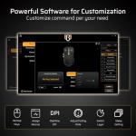 LTC GM023 Tri-Mode Wireless Gaming Mouse, 79g Ultra-Light Honeycomb Ergonomic Gaming Mouse, 2.4Ghz/BT/Wired, 6-Level DPI 8000, 6 Programmable Buttons, Pro Software