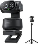 EMEET PIXY Dual-Camera AI-Powered PTZ Camera 4K with Tripod, AI Tracking, PDAF&AI Autofocus 0.2s, 1/2.55'' Sony Sensor, 3 Mics, Presets, 4K Webcam for Streaming, OBS/Twitch/Switch 2 Compatible