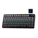 EPOMAKER X Aula F75 MAX Wireless Mechanical Keyboard with TFT Screen and Knob, Gasket Gaming Keyboard in 75% Layout, Hot Swappable, RGB Backlight, for PC/Mac/Linux (Black Gradient)