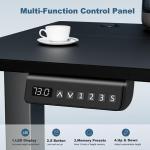 DUMOS 63 Inch Electric Standing Desk Height Adjustable, Sit to Stand Computer Workstations Large Work PC Table Home Office Writing Gaming Desks with Memory Presets for Walking Pad, Bedroom, Black