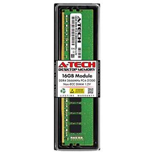 A-Tech 16GB DDR4 2666 MHz UDIMM PC4-21300 (PC4-2666V) CL19 DIMM Non-ECC Desktop RAM Memory Module