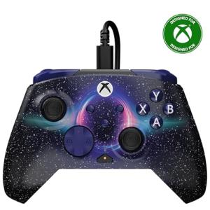 Turtle Beach Rematch Advanced Wired Gaming Controller for Xbox & PC – Lenticular, Multi-Design, Remappable Buttons, Hall-Effect Hair Triggers, 8ft Cable, Officially Licensed by Xbox – Dark Cosmos