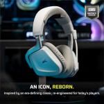 Corsair Void v2 Wireless Gaming Headset with Bluetooth for PC, PS5, PS4, Switch, Mobile – Dolby Atmos, 70 Hr Battery, Dual Wireless, Lightweight, Fast Charging – White