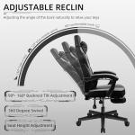 Shintenchi Gaming Chair,Video Game Chair with footrest and Massage Lumbar Support,Height Adjustable Game Chair with 360°Swivel Seat Ergonomic Computer Chair with Headrest for Office or Gaming(Grey)