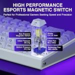 AULA Hero 68 HE 60% Gaming Keyboard Wired, Hall Effect Magnetic Switch Keyboard with Adjustable Actuation, Fast Trigger Mode, 8K Hz Polling Rate, 0.125ms Latency,Side Printed PBT Keycaps, RGB Backlit