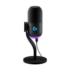 Logitech G Yeti GX Dynamic RGB Gaming Microphone, Podcast with LIGHTSYNC, Blue VO!CE, G HUB Control, Supercardioid, USB Plug and Play on PC/Mac - Black (Renewed)