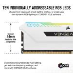 CORSAIR Vengeance RGB PRO SL DDR4 RAM 32GB (2x16GB) 3600MHz CL18-22-22-42 1.35V Intel AMD Desktop Computer Memory - White (CMH32GX4M2D3600C18W)