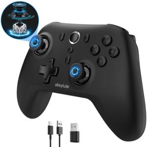 C6 Wireless PC Controller, Bluetooth Game Controller- 1000Hz Polling Rate- Hall Effect Joystick for Windows PC, Nintendo Switch, Switch 2, Steam Deck, Android TV/Mobile, iOS, MAC &Tesla Vibration Turbo