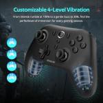 C6 Wireless PC Controller, Bluetooth Game Controller- 1000Hz Polling Rate- Hall Effect Joystick for Windows PC, Nintendo Switch, Switch 2, Steam Deck, Android TV/Mobile, iOS, MAC &Tesla Vibration Turbo