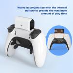 EJGAME Rechargeable Battery Pack Compatible with PS5 Dualsense/Edge Controller,Wireless Charger for PS5 Controller,Play While Charging, 2000mAh with LED Indicator