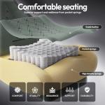 Dowinx Gaming Chair with Heated Massage Lumbar Support,Big and Tall Fabric Gaming Chairs for Adults with Footrest, Ergonomic Computer Game Chair with Poket Spring Cushions, 350lbs, Green