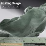 Dowinx Gaming Chair with Heated Massage Lumbar Support,Big and Tall Fabric Gaming Chairs for Adults with Footrest, Ergonomic Computer Game Chair with Poket Spring Cushions, 350lbs, Green