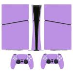 Sticker Wrap for PS5 Slim Digital Edition, Console Skin Protective Vinyl Decal Cover for Game Controller (Purple)