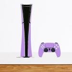 Sticker Wrap for PS5 Slim Digital Edition, Console Skin Protective Vinyl Decal Cover for Game Controller (Purple)