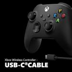 Xbox Wireless Gaming Controller + USB-C® Cable (2025) – Carbon Black – Play on Xbox, Windows, Android, iOS, FireTV Sticks, Smart TVs, VR Headsets