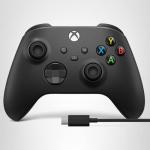 Xbox Wireless Gaming Controller + USB-C® Cable (2025) – Carbon Black – Play on Xbox, Windows, Android, iOS, FireTV Sticks, Smart TVs, VR Headsets