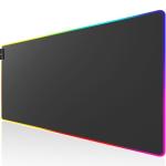 KTRIO RGB Large Gaming Mouse Pad Desk Mat, Superior Micro-Weave Cloth for Precise Mouse Control, Non-Slip Rubber Base, Stitched Edges, Water-Resistant, for Gamer, Office & Home, 31.5 x 15.7 in