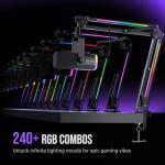 FIFINE Gaming Microphone Kit, XLR/USB Dynamic PC Microphone with Boom Arm for Podcast Recording, RGB Streaming Mic Set, Tap-to-Mute, Mix Control, Headphone Jack-AmpliGame AM8PROT