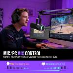 FIFINE Gaming Microphone Kit, XLR/USB Dynamic PC Microphone with Boom Arm for Podcast Recording, RGB Streaming Mic Set, Tap-to-Mute, Mix Control, Headphone Jack-AmpliGame AM8PROT