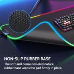 KTRIO RGB Large Gaming Mouse Pad Desk Mat, Superior Micro-Weave Cloth for Precise Mouse Control, Non-Slip Rubber Base, Stitched Edges, Water-Resistant, for Gamer, Office & Home, 31.5 x 15.7 in