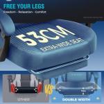 GTPLAYER Gaming Chair Fabric with Pocket Spring Cushion, Big and Tall Gamings Chairs 350LBS High Back Computer Chair with Footrest for Adults Lumbar Support Swivel Game Chair for Office Gaming Blue