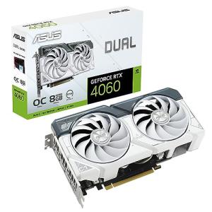 ASUS Dual GeForce RTX™ 4060 OC White Edition 8GB GDDR6 (PCIe 4.0, 8GB GDDR6, DLSS 3, HDMI 2.1a, DisplayPort 1.4a, 2.5-Slot Design, Axial-tech Fan Design, 0dB Technology, and More) (Renewed)