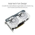 ASUS Dual GeForce RTX™ 4060 OC White Edition 8GB GDDR6 (PCIe 4.0, 8GB GDDR6, DLSS 3, HDMI 2.1a, DisplayPort 1.4a, 2.5-Slot Design, Axial-tech Fan Design, 0dB Technology, and More) (Renewed)
