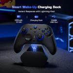 NYXI Imperial PC Gaming Controller with Adjustable Tension TMR Joysticks, Interchangeable Buttons for PC/Switch Layouts, 1000Hz Polling Rate, Dual-Mode Triggers, 1200mAh Battery & Dock - for PC/Switch/Android/TV