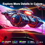 SANSUI 27 Inch Curved Gaming Monitor 200Hz 1ms with Speakers FHD 1080P Computer Monitor FreeSync|1500R|130% sRGB|HDR|Low Blue Light|HDMI DP Ports|VESA Mount|Metal Stand(HDMI Cable Incl.)