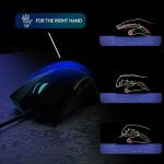MKETech Electronics Wired Gaming Mouse - Computer Corded Mouse with 6 Programmable Buttons, Up to 7200 DPI Optical Sensor, RGB Lighting, for PC Laptop, Black (Cool Viper)