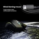 MKETech Electronics Wired Gaming Mouse - Computer Corded Mouse with 6 Programmable Buttons, Up to 7200 DPI Optical Sensor, RGB Lighting, for PC Laptop, Black (Cool Viper)