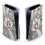 Head Case Designs Officially Licensed Looney Tunes Bugs Bunny Graphics and Characters Vinyl Faceplate Sticker Gaming Skin Decal Cover Compatible With Sony PlayStation 5 PS5 Disc Edition Console