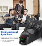 PS4 Controller Charger Dock Station with Charging Cable,1.8Hrs Fast Charge PS4 Remote Charging Station, Replacement for PlayStation 4 Dualshock 4 Charger for PlayStation 4 Games