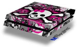Splatter Girly Skull - Decal Style Skin fits original PS4 Gaming Console