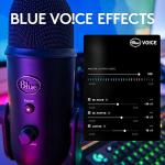 Logitech Blue Yeti Game Streaming Kit with Yeti USB Gaming Mic, Blue VO!CE Software, Exclusive Streamlabs Themes, Custom Pop Filter, PC/Mac/PS4/PS5 - Blackout
