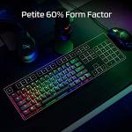 HyperX Alloy Origins 60 - Mechanical Gaming Keyboard, Ultra Compact 60% Form Factor, Double Shot PBT Keycaps, RGB LED Backlit, NGENUITY Software Compatible - Linear HyperX Red Switch,Black