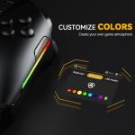 ManbaOne Interactive Screen Wireless Gaming Controller for PC/Switch/Switch 2/iOS/Android,Hall Effect Stick & Trigger,RGB Lighting,Remappable Buttons,1800mAh with Charging Dock (Black)
