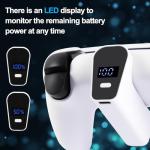 GLOWANT Charger for P5/P5 Edge Controller -2000mAh Portable Battery Pack, P5 Gaming Accessory Charging Kit with AC Adapter Power Brick(White)