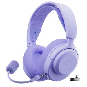 SteelSeries Arctis Nova 3P Wireless Multi-Platform Gaming Headset — Mobile App Control — 40 HR Battery — Neodymium Magnetic Drivers — 2.4GHz/Bluetooth — PS5, PS4, PC, Switch, Mobile — Lavender