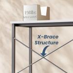 DUMOS L Shaped Desk, Computer Gaming Desks Corner Office Table with CPU Shelf for Home Study Writing Work Station 50 Inch, White