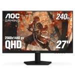 AOC Gaming Q27G41ZE 27 inch QHD IPS Gaming Monitor 2560x1440, 240Hz, Overclock 260Hz, 0.3ms MPRT, 3-Sided Frameless, 1 x HDMI 2.0, 1 x Display Port, G-Sync Compatible, HDR, 3-Year Zero-Bright-Dot