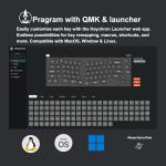 Keychron Q8 Wired Custom Mechanical Keyboard with Knob, 65% Alice Layout QMK/VIA Programmable, Hot-swappable Gateron G Pro Blue Switch, Double Gasket Compatible with Mac/Windows/Linux (Blue)