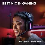 Logitech G522 Lightspeed Wireless Gaming Headset, Full-Band Mic, Advanced Audio, Tri-Connect (Lightspeed, Bluetooth, USB A to C), LIGHTSYNC RGB, for PC & Nintendo Switch/Switch 2 – Black