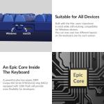 Keychron Q8 Wired Custom Mechanical Keyboard with Knob, 65% Alice Layout QMK/VIA Programmable, Hot-swappable Gateron G Pro Blue Switch, Double Gasket Compatible with Mac/Windows/Linux (Blue)