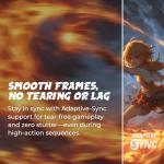 AOC Gaming Q27G41ZE 27 inch QHD IPS Gaming Monitor 2560x1440, 240Hz, Overclock 260Hz, 0.3ms MPRT, 3-Sided Frameless, 1 x HDMI 2.0, 1 x Display Port, G-Sync Compatible, HDR, 3-Year Zero-Bright-Dot